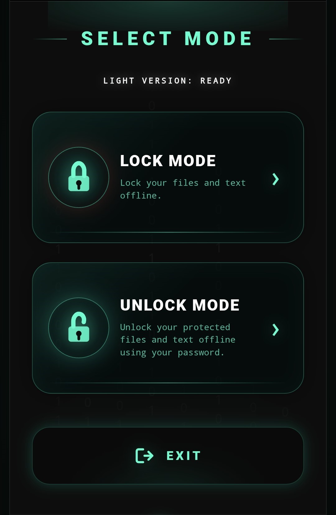 MioCC select lock or unlock mode